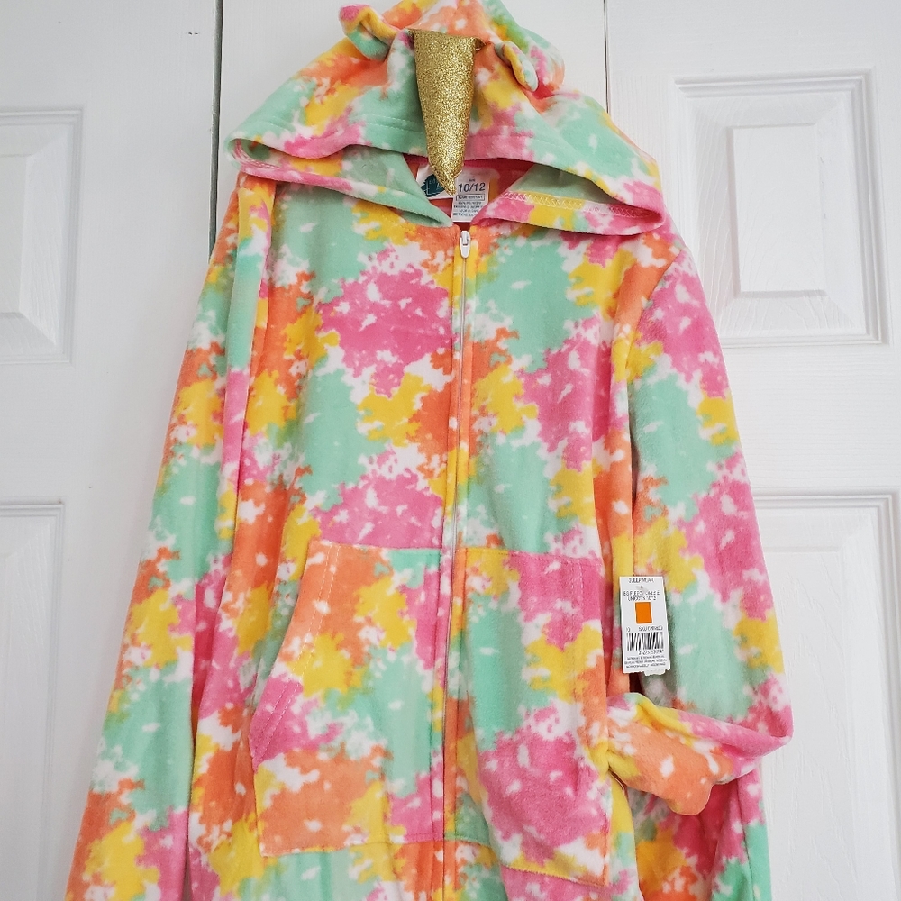 Extremely Me Girls Colorful Pajama Jumpsuit, Size 10-12